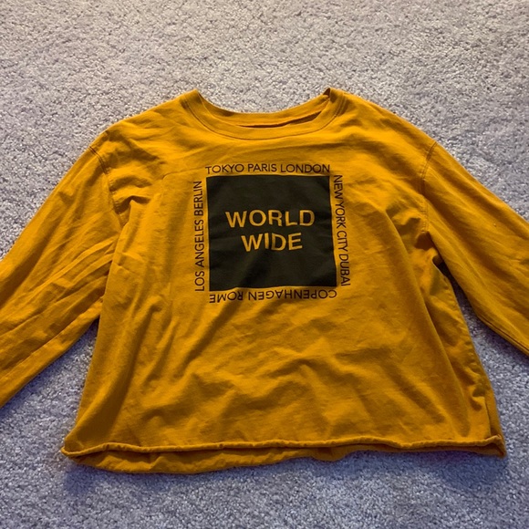 Cropped Long Sleeve Tee - Picture 1 of 2